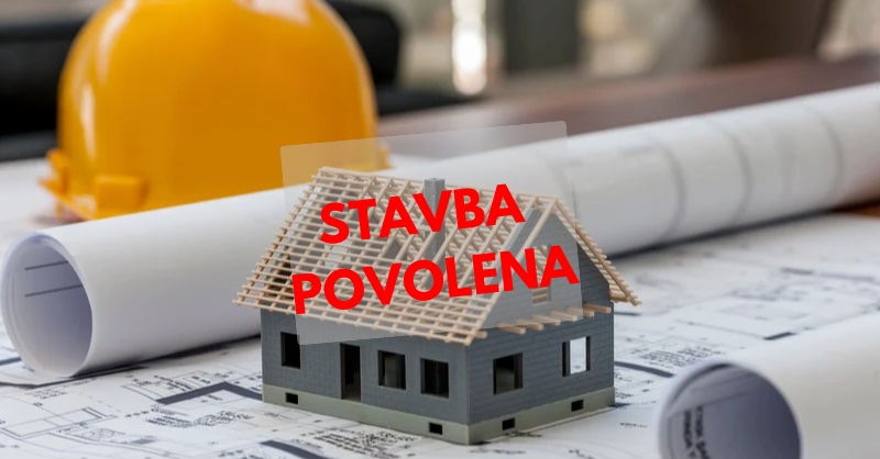 Stavební štítek - stavba povolena